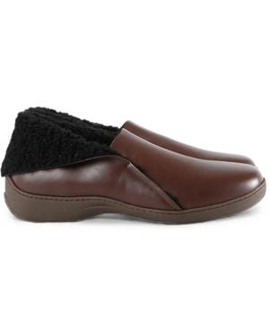 Kiko Kostadinov Iskar Lederschuhe Mit Shearling-Besatz - Braun