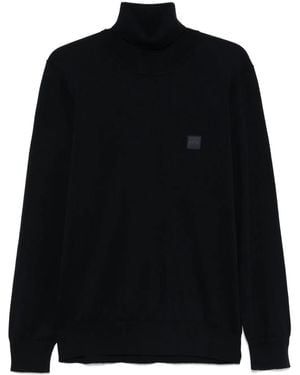 BOSS Logo-Patch Sweater - Black