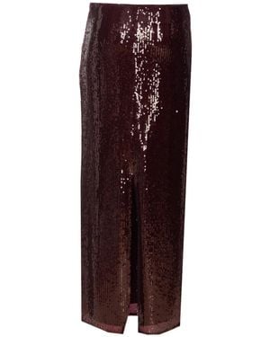Patrizia Pepe Long Sequin Skirt - Purple