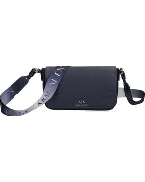 ARMANI EXCHANGE Logo-print Cross Body - ブルー
