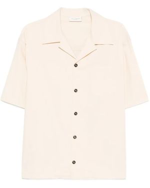 Yes London Camp-Collar Short-Sleeve Shirt - White