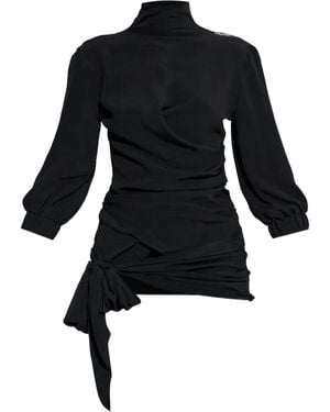 The Attico Tie-Detail Blouse - Black