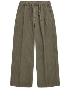 Massimo Osti Studio Drawstring-Waist Wide-Leg Trousers - Green