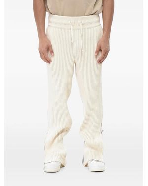 Off-White c/o Virgil Abloh Lace-Up Ribbed Trousers - Natural