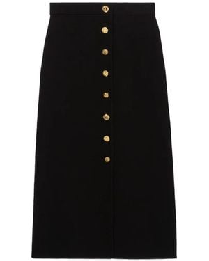 Claudie Pierlot Rock Mit Zierknöpfen - Schwarz