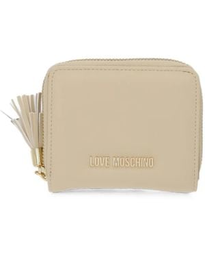 Love Moschino Tassel Zip Wallet - Natural