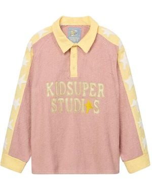 Kidsuper Stars Colourblock Polo Shirt - Pink