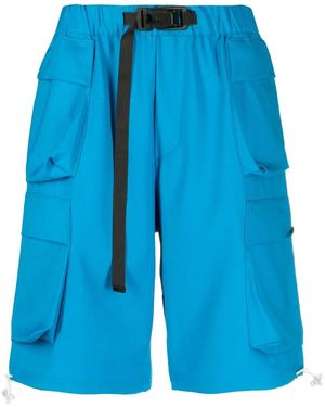 Bonsai Virgin Wool Cargo Shorts - Blue