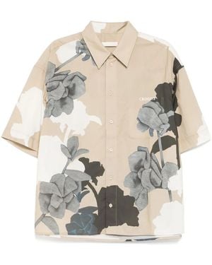 CROQUIS Logo-Print Shirt - Natural