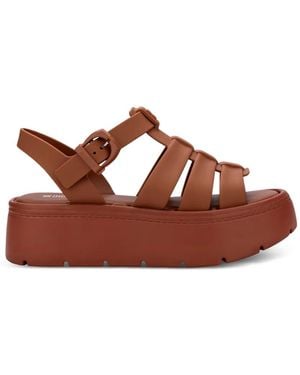 Melissa Up Platform Buckle Sandals - Brown