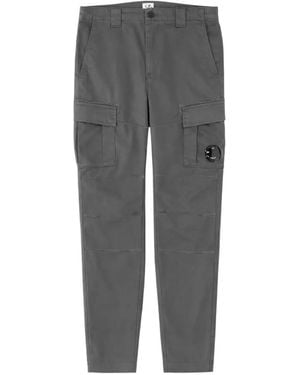 C.P. Company Lens-Detail Cargo Trousers - Grey