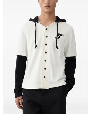 Jacquemus The Letro Layered-Sleeve Hoodie - White