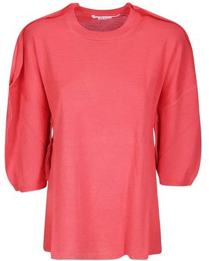 Comme des Garçons Crew-Neck Three-Quarter-Sleeve Sweater - Pink