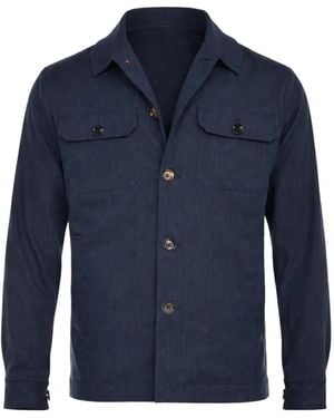 Kiton Buttoned Wool Jacket - Blue