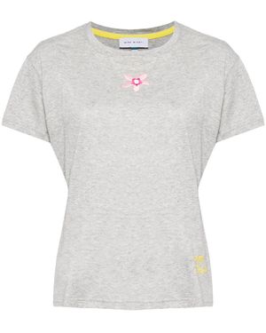 Mira Mikati Flower Embroidery T-Shirt - White