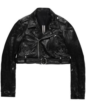 Rick Owens Luke Stooges Cropped Jacket - Black