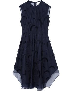 3.1 Phillip Lim Floral-Embroidered Sleeveless Midi Dress - Blue