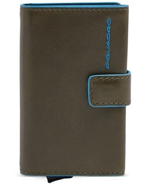 Piquadro Logo-Lettering Wallet - Green