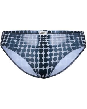Jean Paul Gaultier Re-Edition Printed Swim Brief - Blue