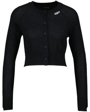 Simone Rocha Verzierter Cropped-Cardigan - Schwarz