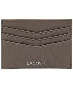 Lacoste Debossed Logo Cardholders - Gray