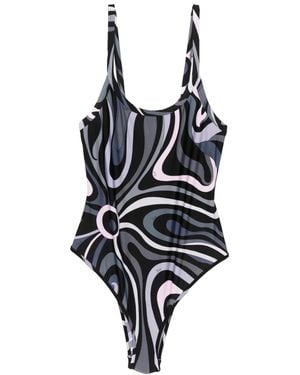 PUCCI Bañador con cuello cuadrado - Blanco