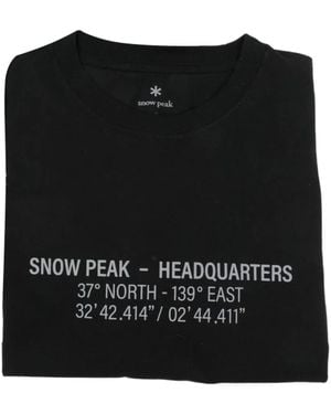 Snow Peak Print-Detail Short-Sleeve T-Shirt - Black