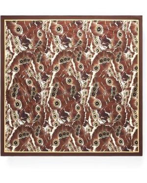 Roberto Cavalli Butterfly-Print Scarf - Metallic