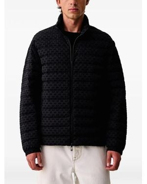 ARMANI EXCHANGE Logo-Print Quilted Jacket - Black