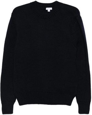 Sunspel Jersey Con Cuello Redondo - Negro