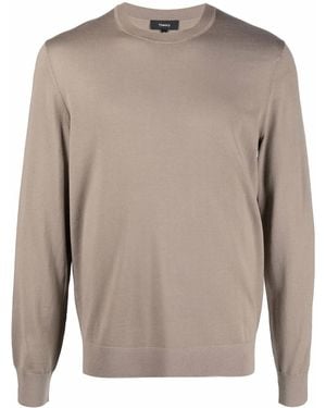 Theory Pullover Mit Rundhalsausschnitt - Braun