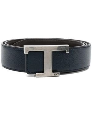 Tod's ロゴ レザーベルト - ブルー