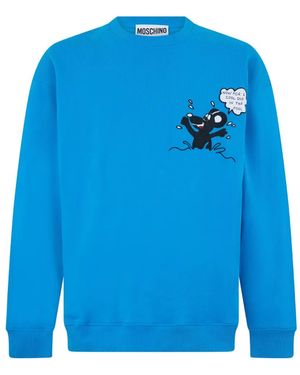Moschino Logo-Print Sweatshirt - Blue