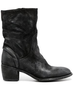 Madison Maison Laminated Metallic-Finish 60Mm Ankle Boots - Black