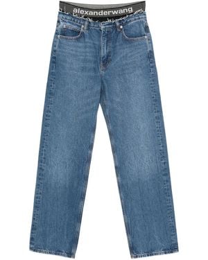 Alexander Wang Pre-Styled Underwear Detailing Ez Jeans - Blue
