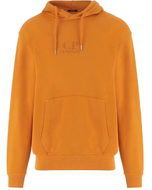 C.P. Company Hoodie With Logo - Orange