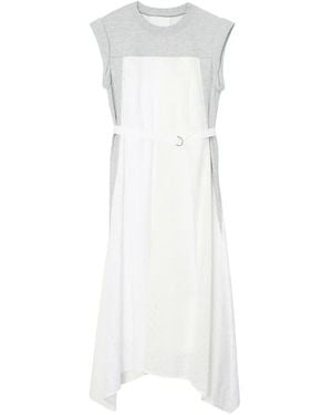 3.1 Phillip Lim Terry Eyelet Belted Midi Dress - White