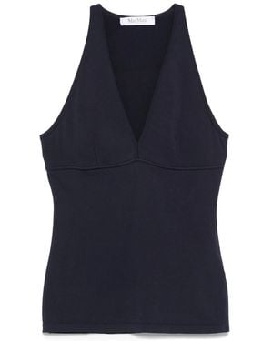 Max Mara Oberteil Aus Jersey - Blau