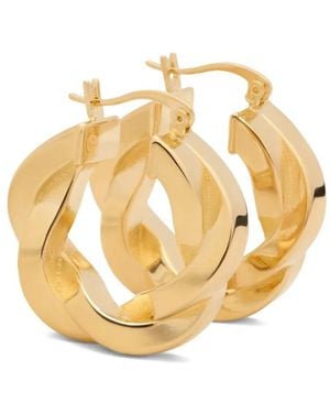 Ami Paris Tresse Brass Hoops - Metallic