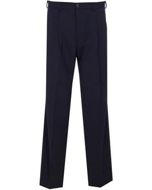 NN07 Pleated Button Trousers - Blue