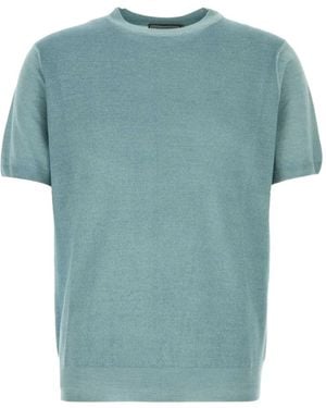 Canali Crew-neck T-shirt - Blau