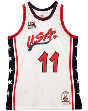 Mitchell & Ness Karl Malone Authentic Vest - Red