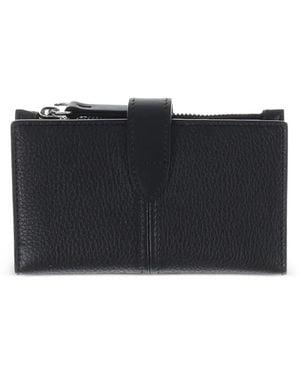 Maison Margiela Leather Zip Cardholder - Black
