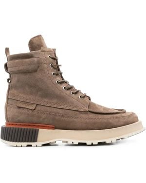 Buttero Lace-Up Ankle Boots - Brown