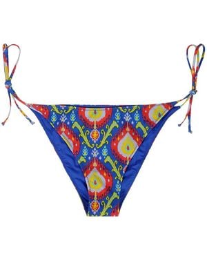 Mc2 Saint Barth Abstract-Print Bikini Briefs - Blue