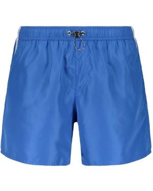Iceberg Stripe-Detail Swim Shorts - Blue