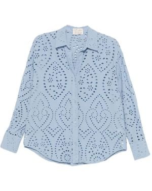 MC2 Saint Barth Sangallo Cotton Blouse - Blue