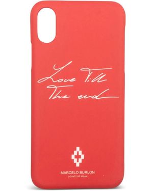 Marcelo Burlon プリント スマホケース - レッド