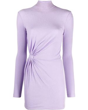 Nanushka Isano Knot-Embellished Minidress - Purple