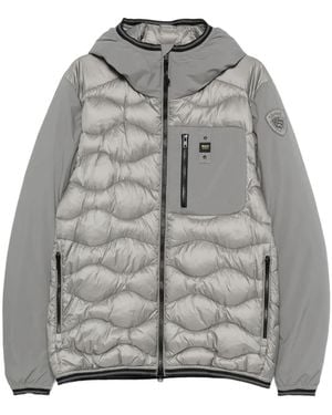Blauer Quilted Hooded Jacket - Grey